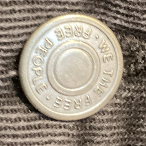 We The Free Black Denim Distressed Raw Hem Flare Boho Mid-Rise Jeans, Size 26 - Picture 7 of 15